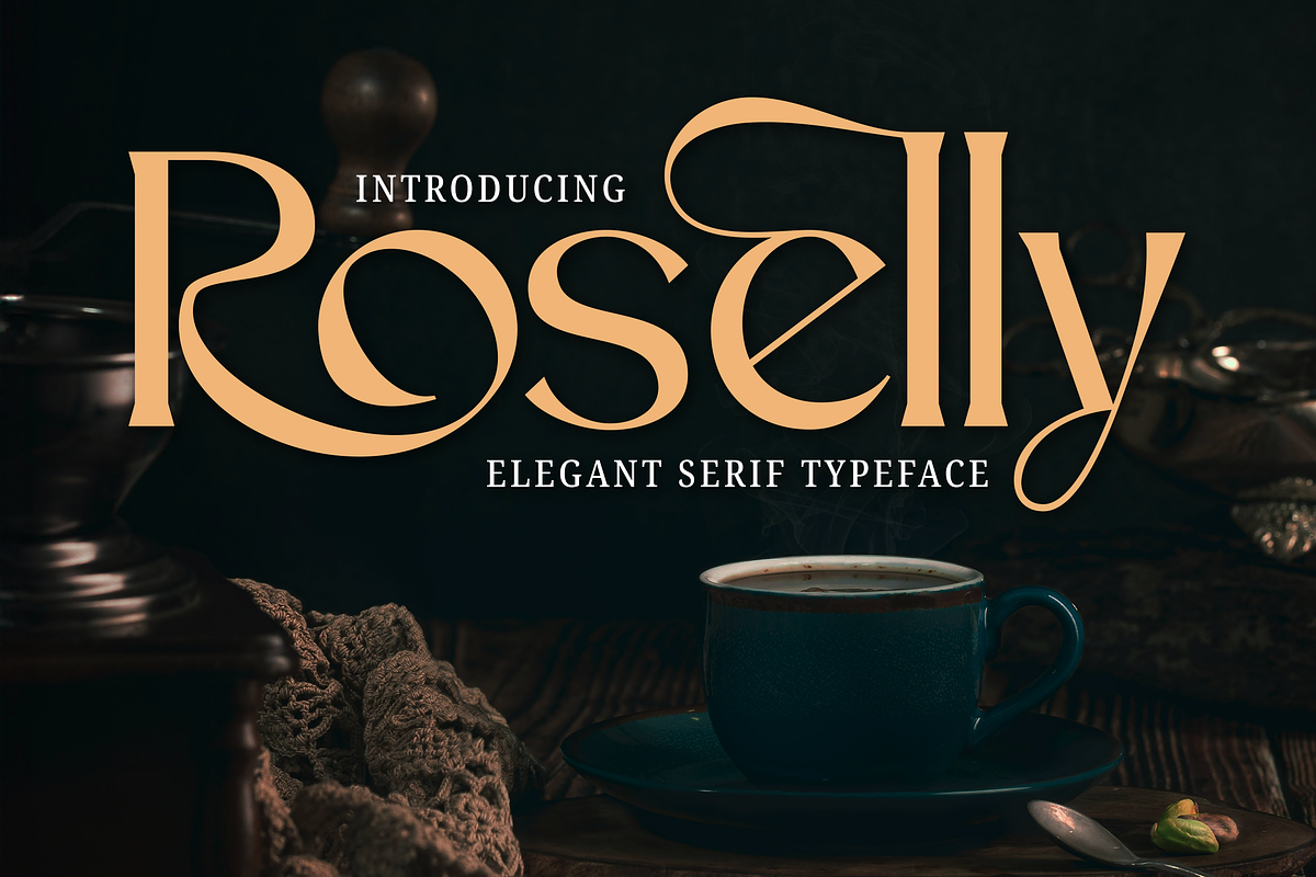 Roselly Serif Font, a Serif Font by Graphue (Photo 1 of 9)