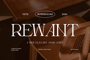 Rewant Elegant Serif Font Typeface