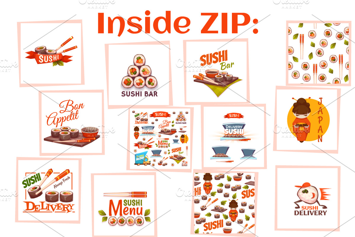 Sushi banners, a Graphic by Cattleya (Photo 3 of 3)