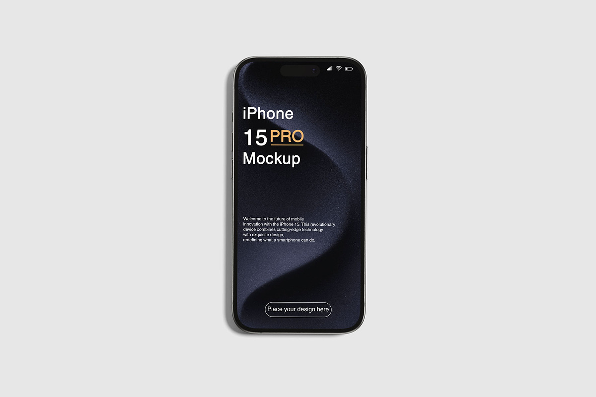 iPhone 15 Pro Mockup, an iPhone Mockup by Jestdio (Photo 8 of 14)