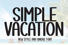 Simple Vacation | Script Font