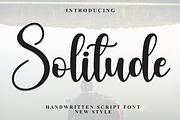 Solitude | Script Font, a Handwritten Font by Scratchones (Thumbnail 1 of 8)
