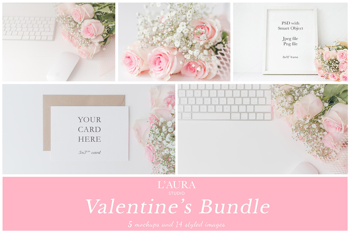 Valentine's Mockup Bundle - bnd003, a Print Template by L'Aura Studio (Photo 2 of 10)