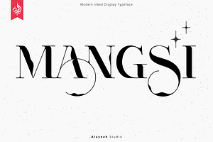 Mangsi | Inked Display Typeface