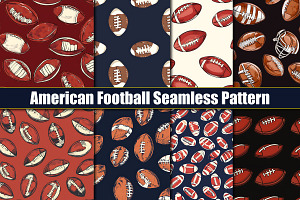 American Football Seamless Pattern, a Pattern Graphic by protabsorkar11