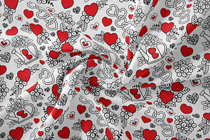 Valentine's Day 6 Seamless Patterns