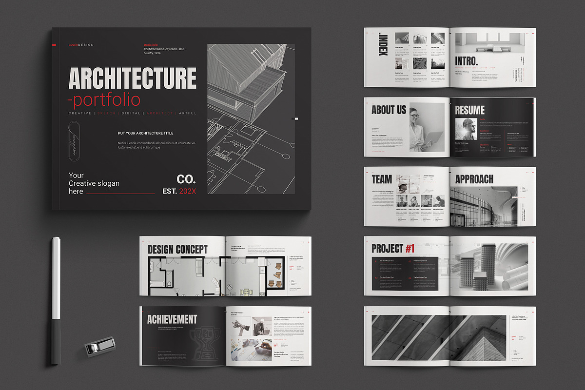 Architecture Portfolio Landscape, a Brochure Template by E-Type (Photo 1 of 12)
