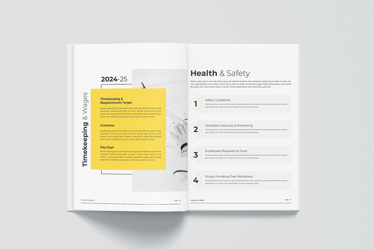 Employee Handbook Bundle | Word, IND, a Brochure Template by obayes (Photo 37 of 75)