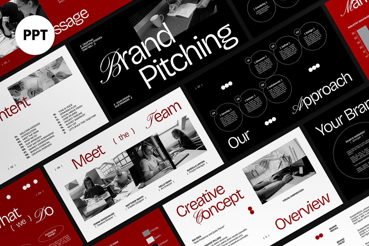 Brand Pitching PPT, a Presentation Template by graphicook