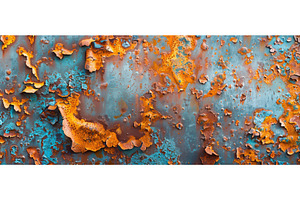 Corroded metal surface with orange, a Background Photo by piter.goskov