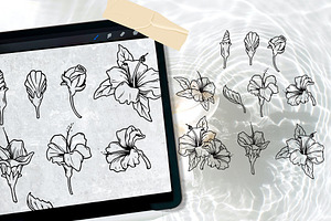 Flower Calla Lily Brush Stamp