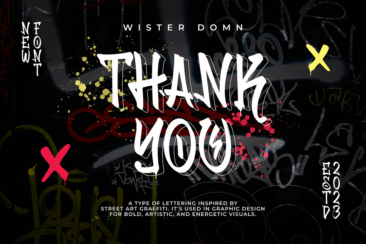 Wister Domn Graffiti Font, a Handwritten Font by Lettermine (Photo 10 of 10)