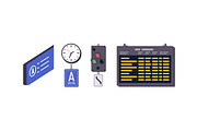 Railway station signs, boards set, a Transportation Illustration by Good Studio (Thumbnail 2 of 3)