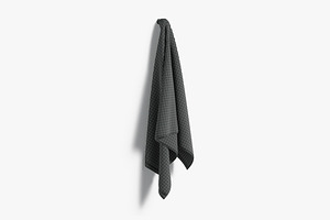 Big Towel Hanging On Hook 3D Model