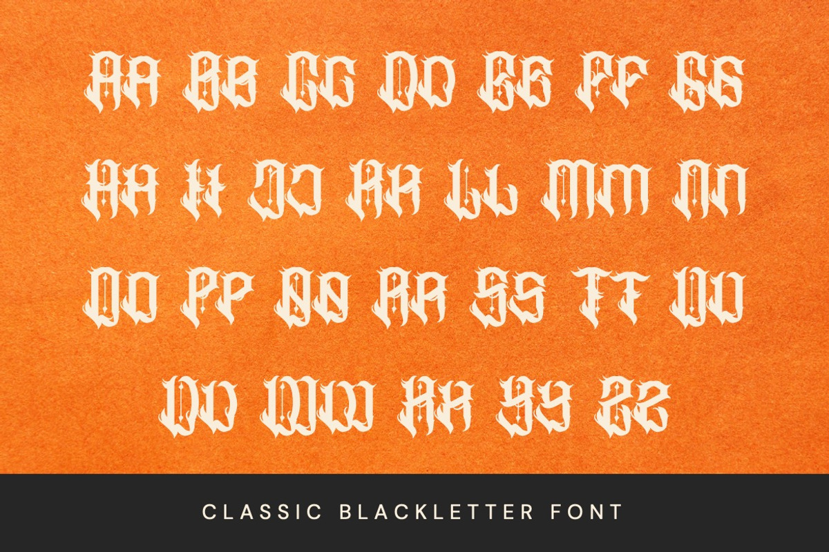 Heavinus - Classic Blackletter Font, a Blackletter Font by Dhabee (Photo 3 of 15)
