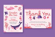 Mermaid Kids Birthday Invitation, an Invitation Template by Vynetta (Thumbnail 1 of 3)