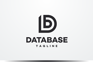 Database - Letter D B Db BD Logo