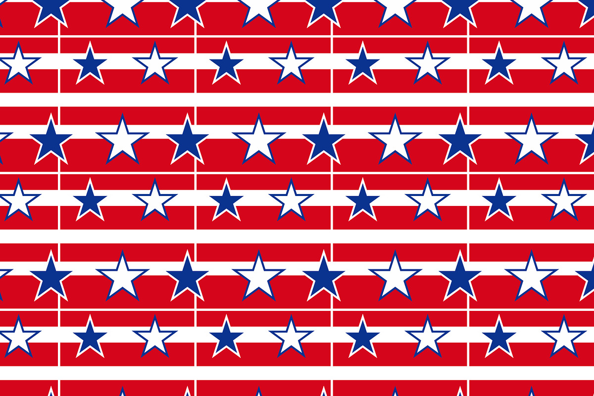 Stars Stripes Seamless Pattern SVG, a Pattern Graphic by Gfx Expert Team (Photo 3 of 3)