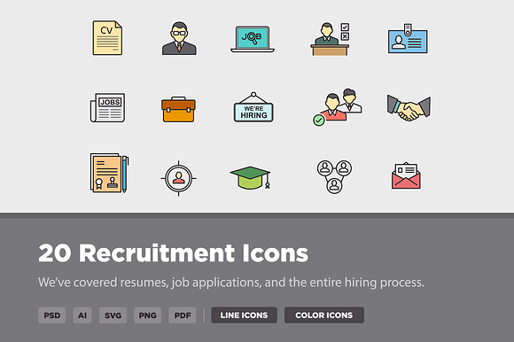 20 Recruitment Icons