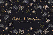 Nights & butterflies, a Pattern Graphic by DijanaDesignShop (Thumbnail 1 of 7)