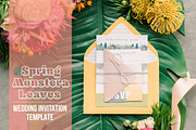 Spring Leaves Wedding Invitation, an Invitation Template by Cordial Punch Press (Thumbnail 1 of 4)