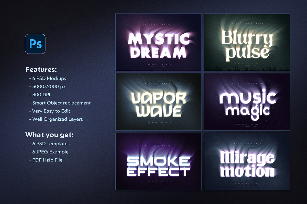 Smoke Effects for Text and Logos, a Layer Style Add-On by Andrew Skoch Design (Photo 8 of 9)