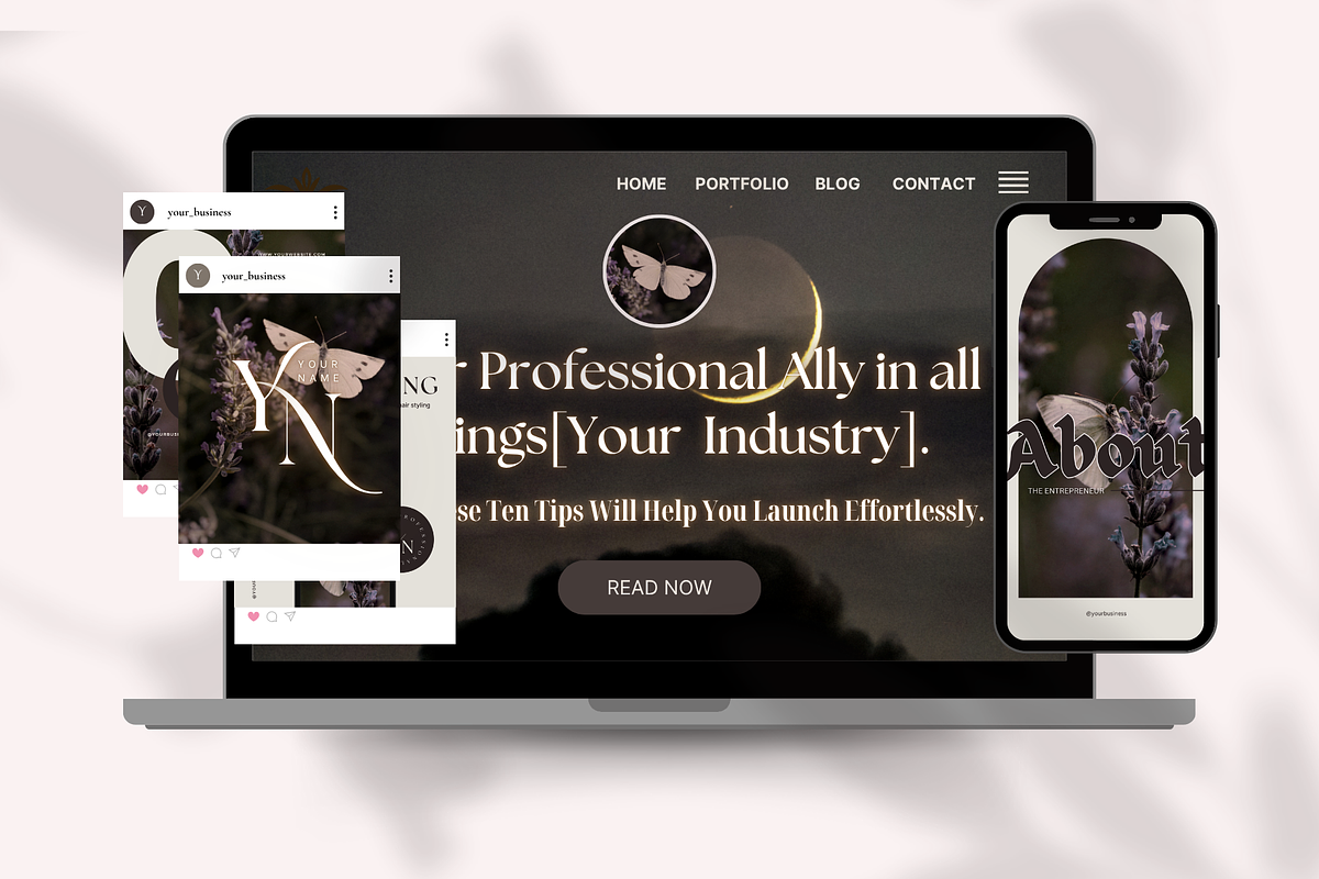 Soft Charcoal Social Media Brand Kit, a Branding & Logo Template by The Flossy Finch (Photo 11 of 18)