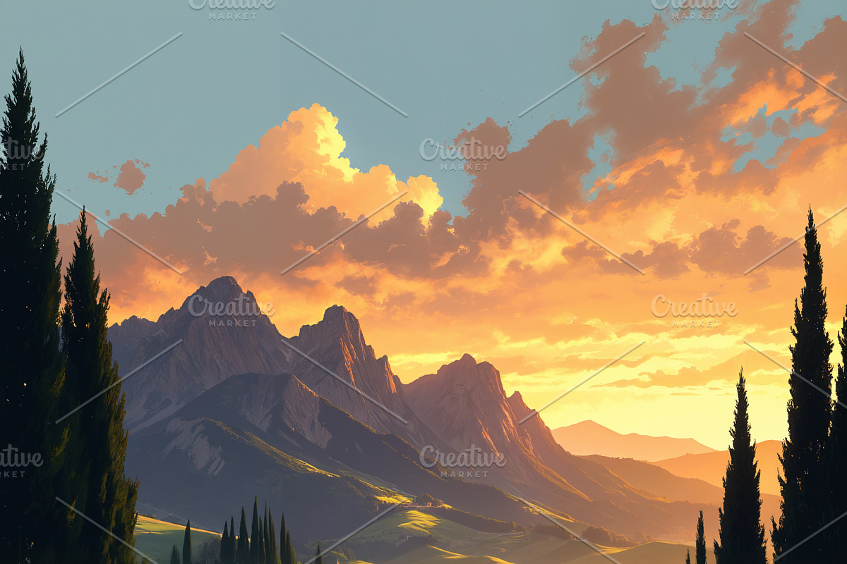 36 Italy-Themed Illustrations, a Background Graphic by h.utomo (Photo 1 of 36)