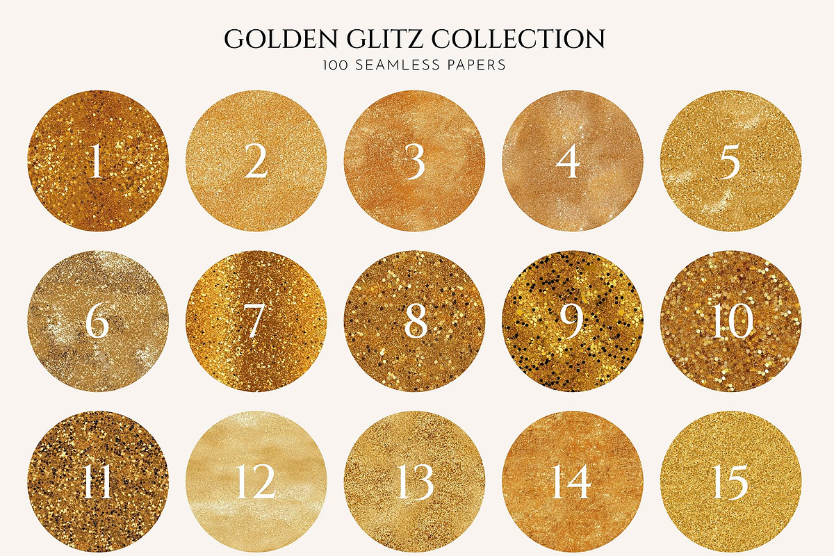 Golden Glitz Gold Seamless Textures, a Texture Graphic by Julia Dreams (Photo 4 of 8)