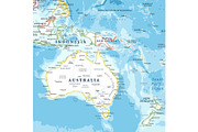 Vector World Map - Pacific View, a Graphic by PorcuPen Works (Thumbnail 4 of 6)