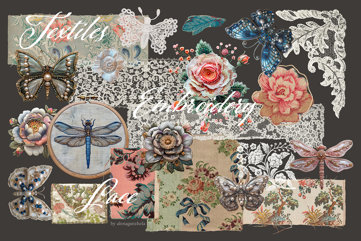 Dear Jane - SCRAPBOOKING collage set, an Object Graphic by alenaganzhela (Photo 10 of 14)