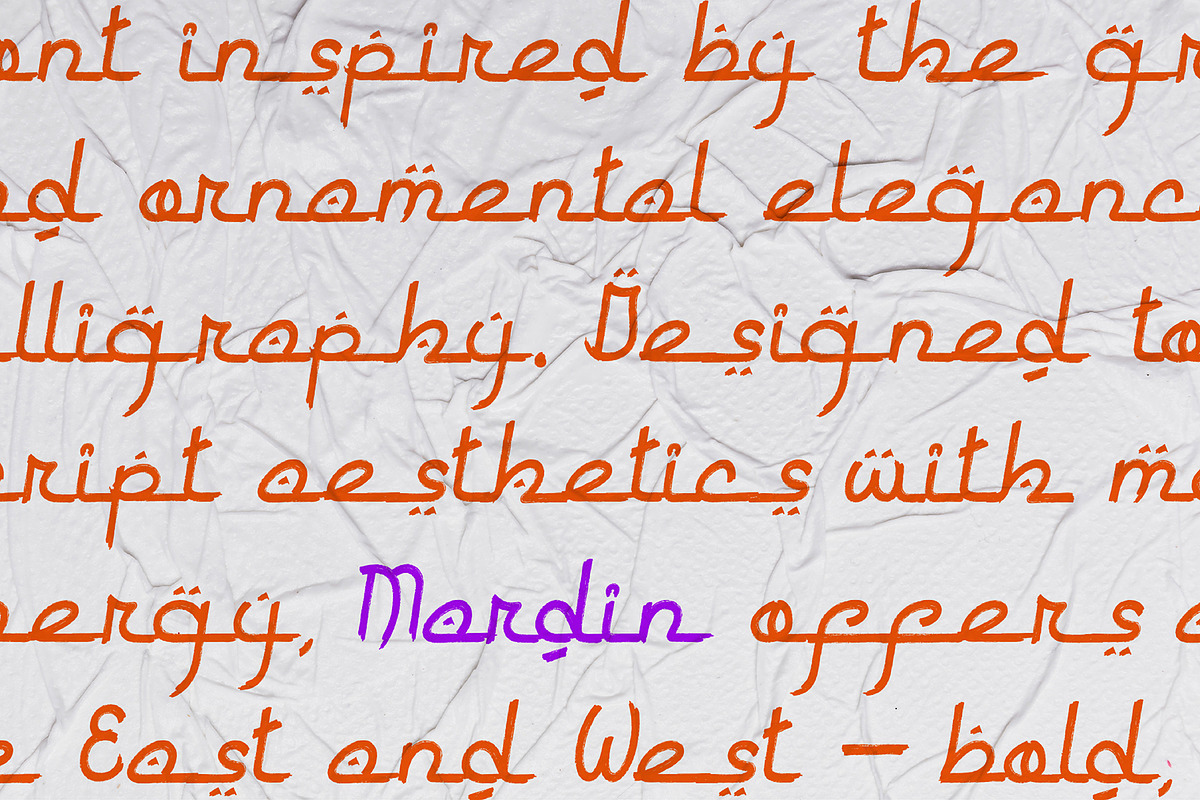 VT Mardin - Arabic Script Display, a Script Font by ViactionType (Photo 8 of 10)