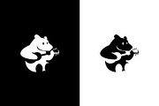Bear playing guitar logo design, an Object Graphic by nicemorning (Thumbnail 4 of 4)