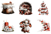 Vintage Tea Party Clipart, a Seasonal Illustration by CreationArt (Thumbnail 2 of 5)