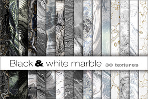 30 Black And White Gemstone Textures