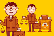 Man Lawyer Profession Cartoon Vector, a Person Illustration by MEDZ (Thumbnail 1 of 3)