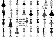 Dress Form Silhouettes AI EPS PNG, an Illustration by FrankiesDaughtersDesign (Thumbnail 1 of 6)