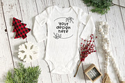 Christmas Baby Onesie Mockup Bundle, a Shirt Mockup by Affinity Grove (Thumbnail 6 of 6)