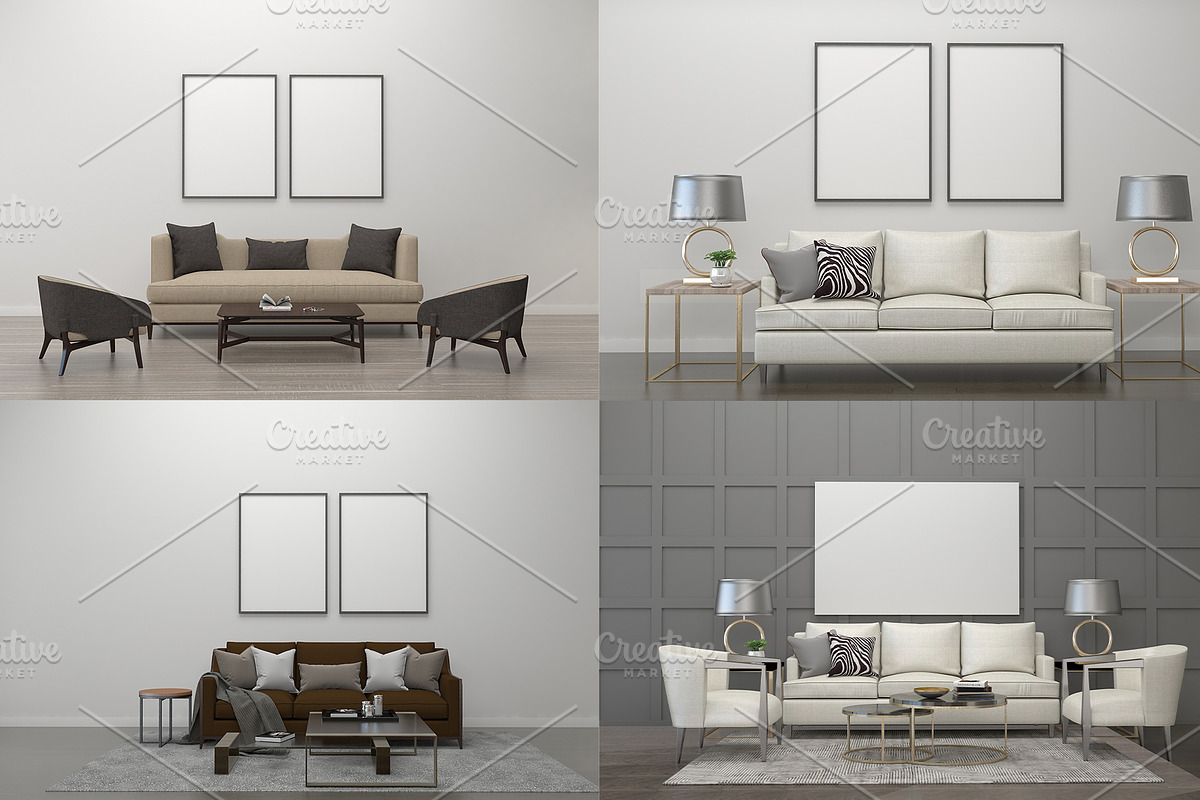 Interior Living Room Mockup Vol-17, a Household Mockup by shahsoft (Photo 3 of 3)