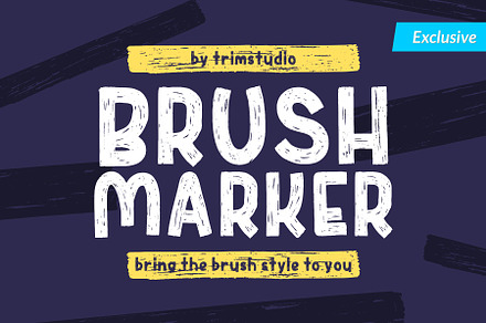 Brush Marker - Texture Brush Font, a Font by TrimStudio