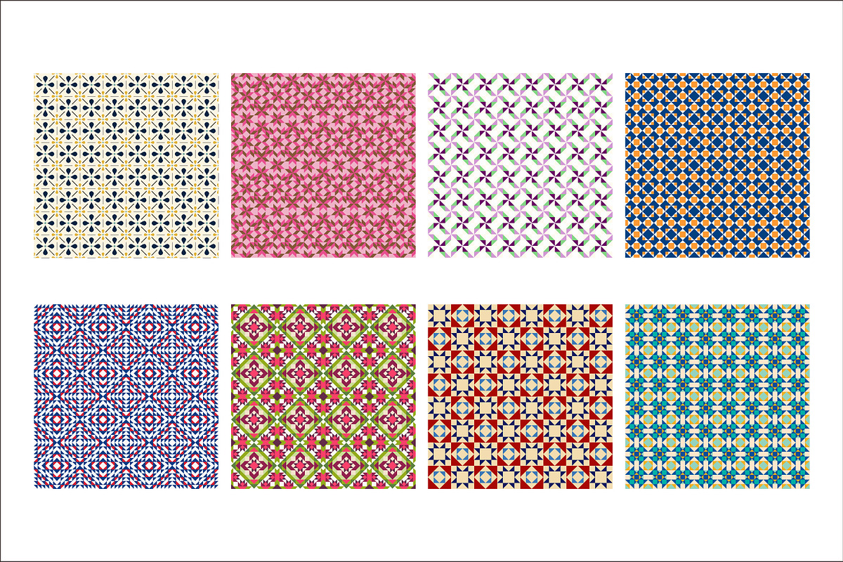 MIXED TILE ABSTRACT COLRFUL SEAMLESS, a Pattern Graphic by Brainware Graphic (Photo 5 of 10)