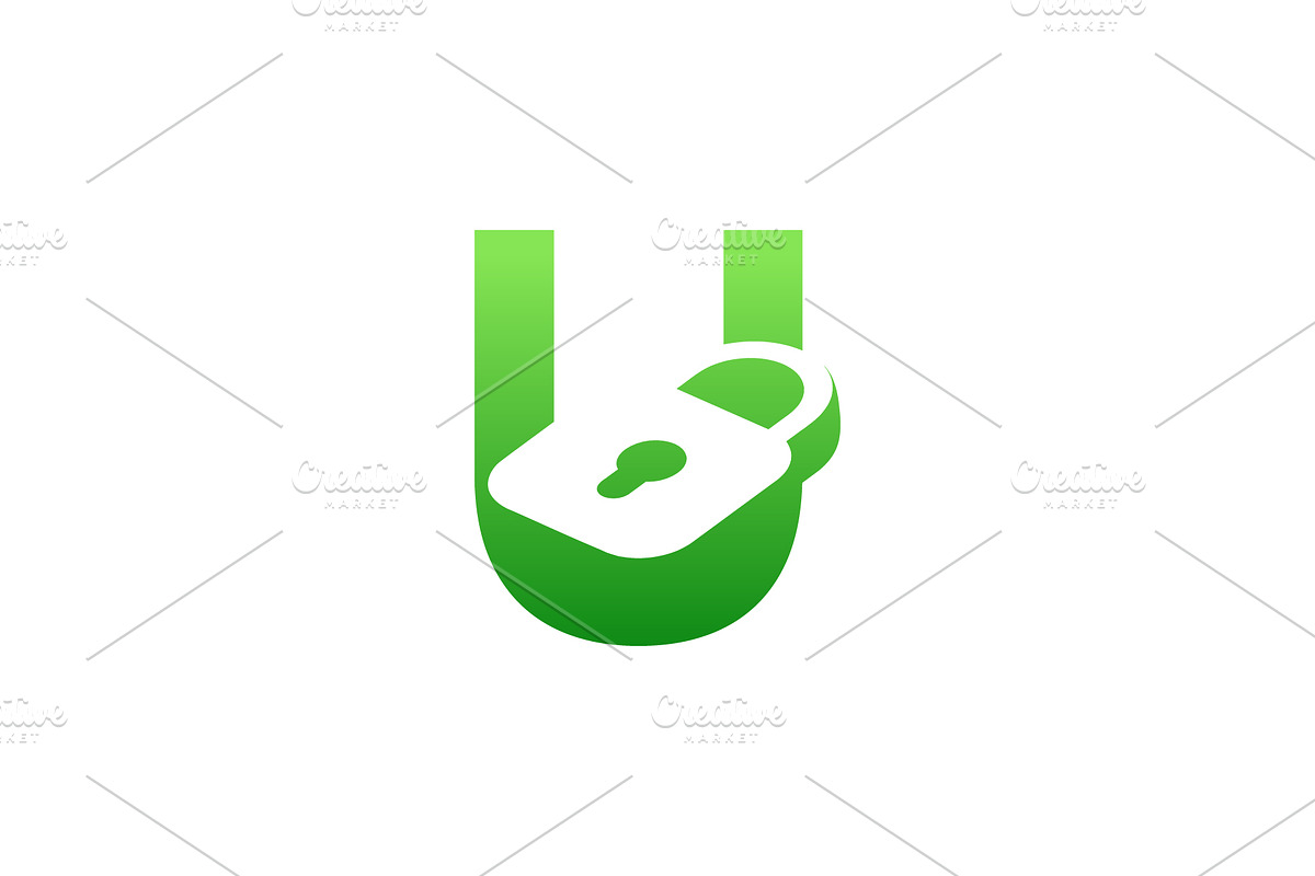 modern initial letter U padlock logo, a Branding & Logo Template by Rasagama Studio