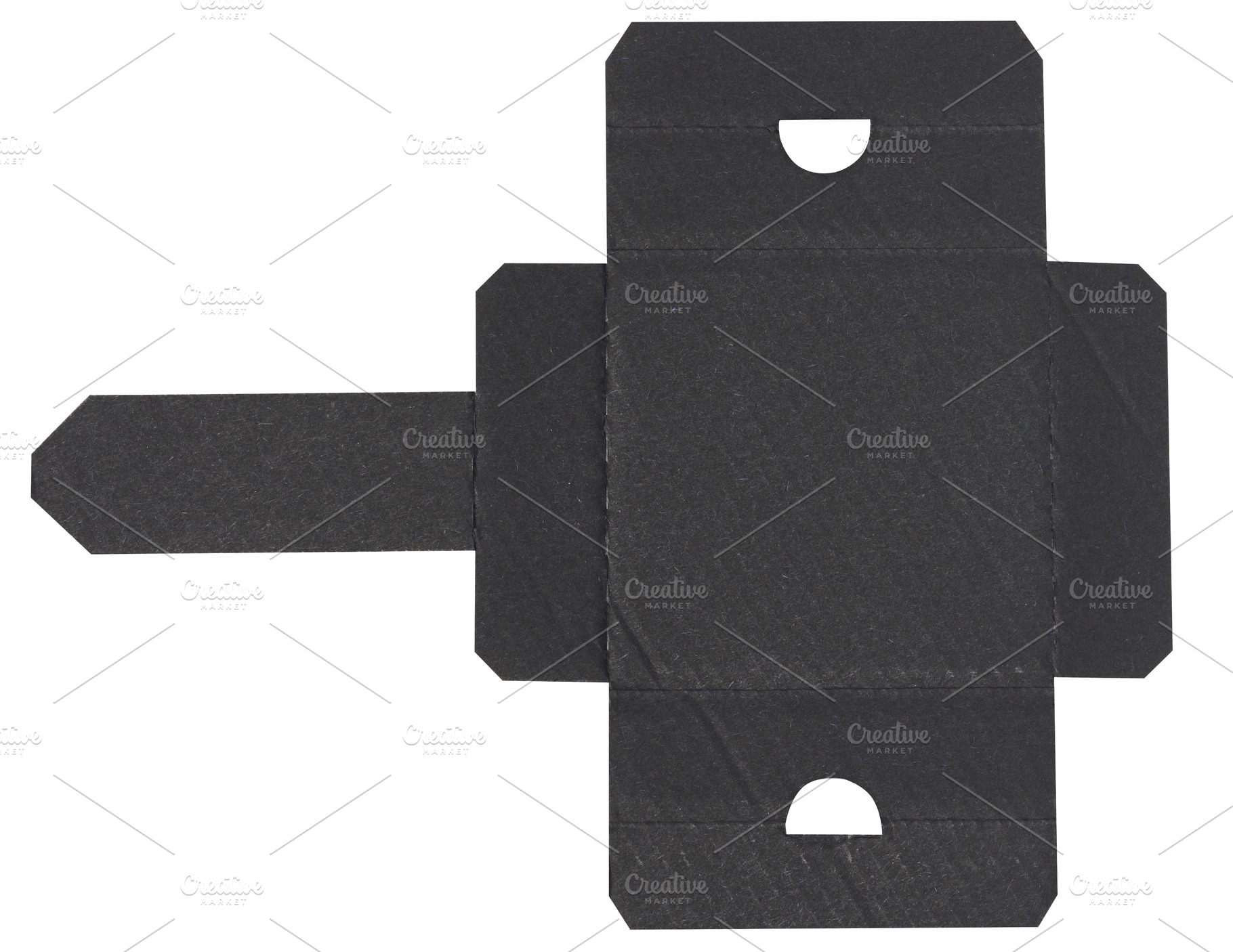 The interior of a folding box made of thick black corrugated car, an Industrial Photo by ndanko