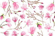 Magnolias Watercolor flowers, an Illustration by Anis Illustration (Thumbnail 7 of 7)