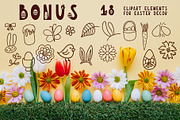 Egg Hunt-decorated font, a Font by Astarte_design (Thumbnail 6 of 6)