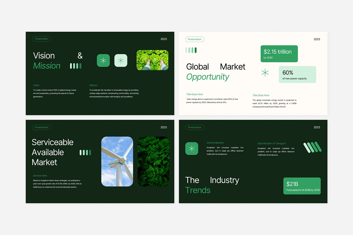 Green Energy BusinessPlan PowerPoint, a Presentation Template by Eklip Studio (Photo 3 of 6)