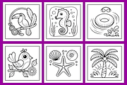 Bold and Easy Cute Summer Coloring, a Seasonal Illustration by Ink Gallery (Thumbnail 3 of 4)