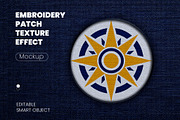 Embroidery Patch Effect Mockup, a Layer Style Add-On by studiogstock (Thumbnail 1 of 2)