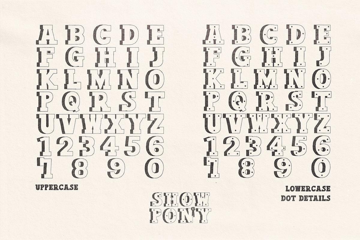 Show Pony Hand Drawn Western Font, a Slab Serif Font by Madeline ODonoghue Design (Photo 3 of 10)