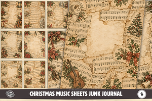 Christmas Music Sheets Junk Journal